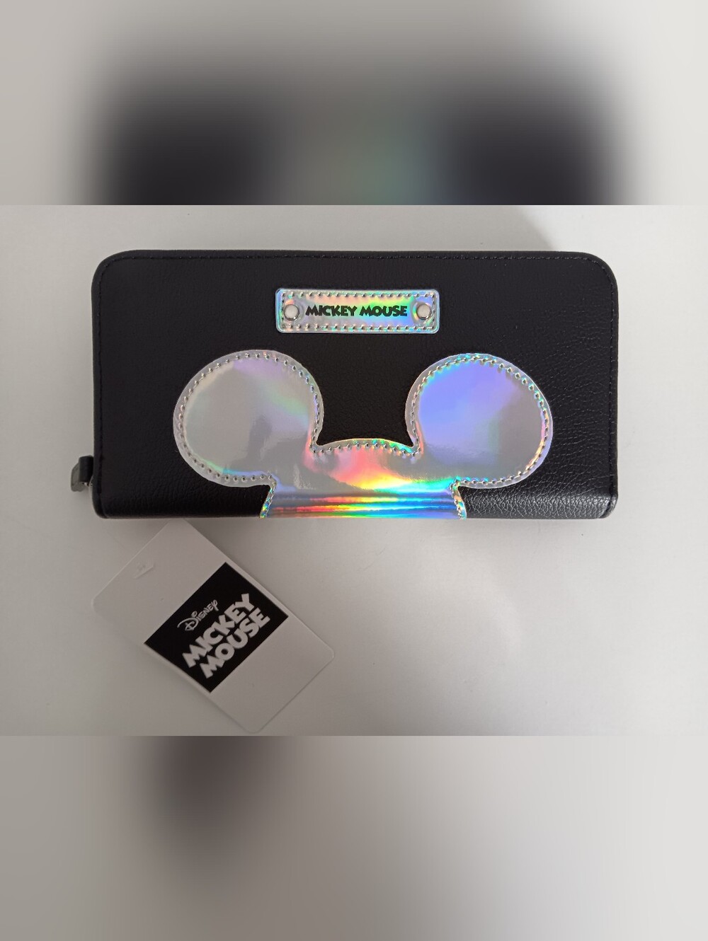 Disney Mickey Mouse Holographic Zip Around Wristlet Wallet